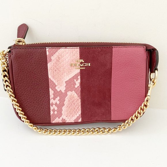 Coach Handbags - Coach Large Leather Zip Around Wristlet Wine Multicolor